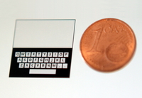 Keyboard reference scale (1 cent Euro coin)